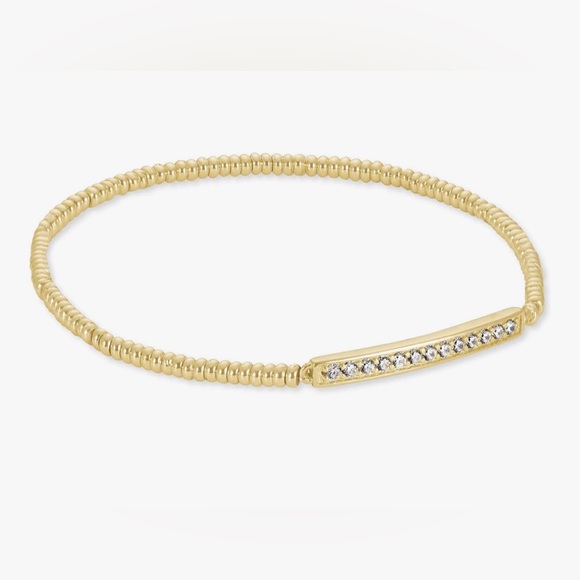 Kendra Scott Jewelry - Kendra Scott Gold Addison Stretch Bracelet with Crystal Accents